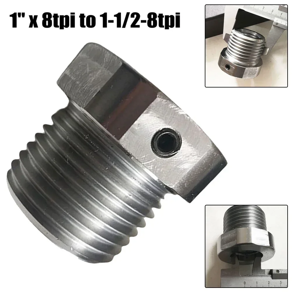 Wood Lathe Chuck Adapter Screw 1-1/2-8 TPI To 1'' × 8 TPI Thread Spindle Adapter For Wood Turning Lathe Woodworking Tool Access