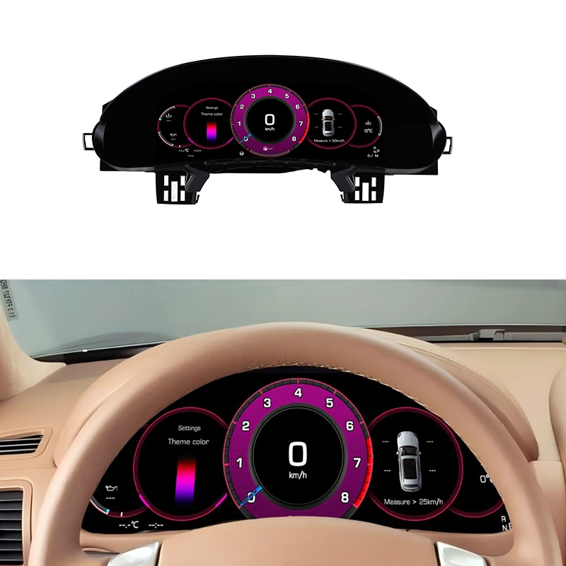 

12,3-дюймовый автомобильный цифровой кластер для Cayenne 2002-2009, ЖК-дисплей, приборная панель, автоматический спидометр, виртуальный кабин, новое обновление