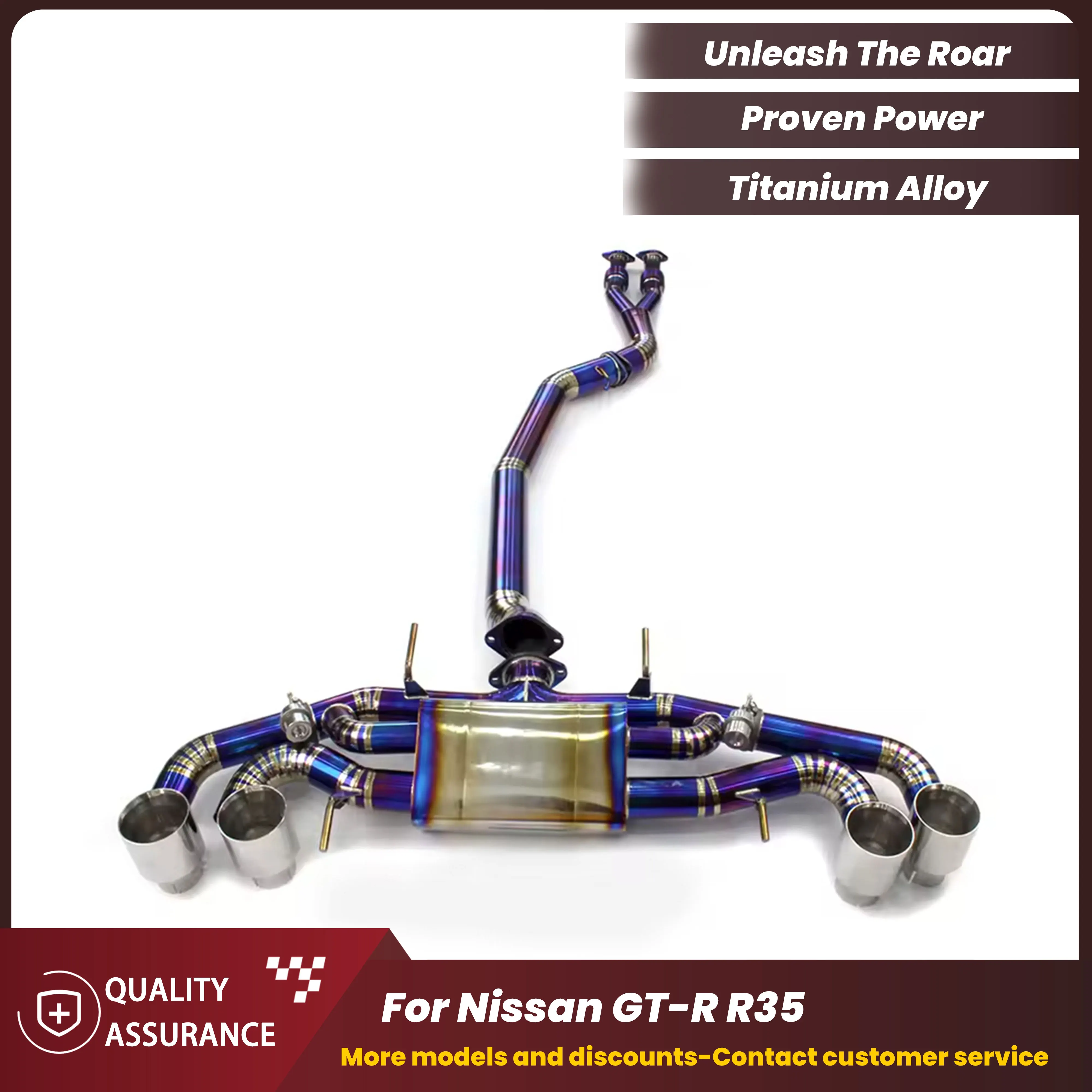 

Aggressive Supercar Sound Titanium Catback with Y-Pipe for Nissan GT-R R35 3.8T V6 ECCF Blue Edition