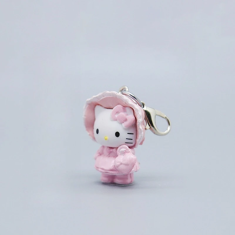 Hello Kitty Keychain Pendant Kawaii Anime Toy Desktop Decoration Bag Zipper Phone Chain Lace Decoration Girl Student Wholesale view 3