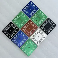 Cadran de montre rectangulaire 20mm*23mm avec marquages romains, pour femmes, orné de diamants, sans logo, pour Seiko Tank Must VJ24, pièces de modification pour mouvement à quartz. 6