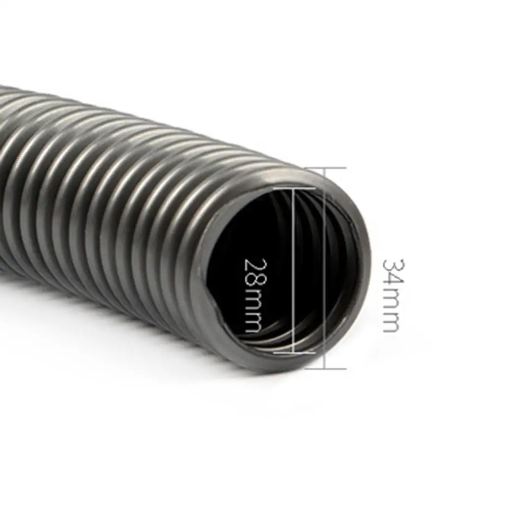 Vacuum Bellows Hose Flexible Threaded Pipe Tube 1M Long 28mm Inner Dia Universal Vacuum Cleaner Hose