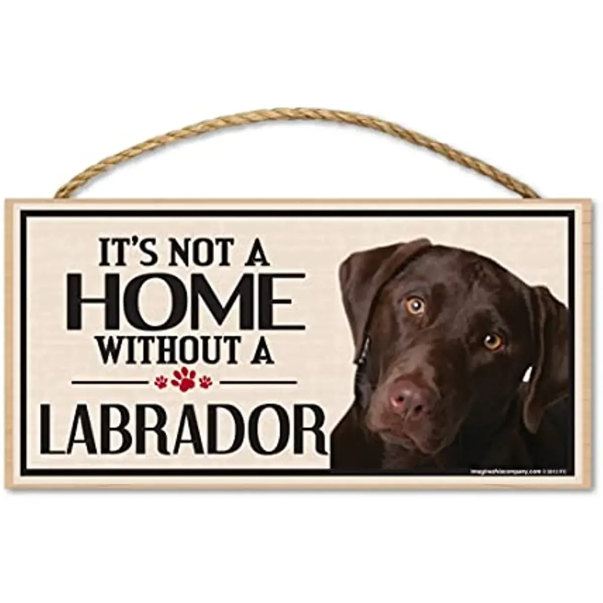 Vintage American Style It's Not A Home Without A Labrador Pet Dog Wood Sign for Home Decor Farmhouse Art Wall Plaque Funny Gift