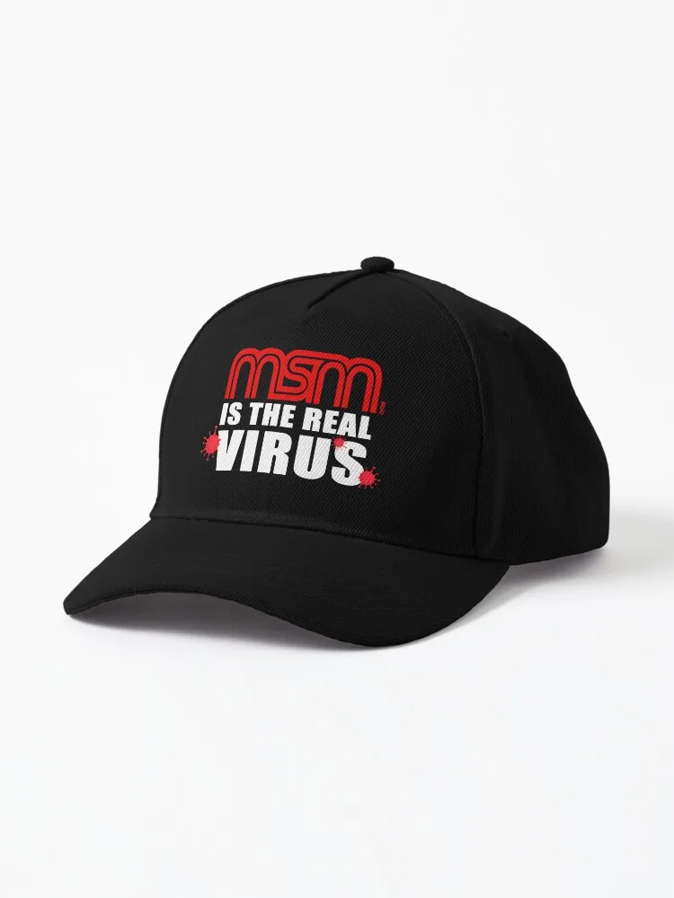 MSM Is The Real Virus Mainstream Media Is The Real Virus CNN Logo Parody Baseball Cap Anime Hood Women Hat Men's