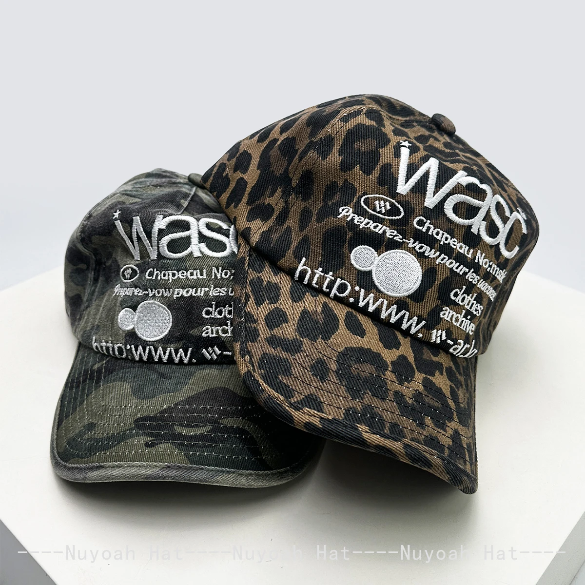 New Men Women Color Block Star Embroidered Letters Baseball Hats Sunshade Leopard Print Camouflage Versatile Peaked Caps Fashion