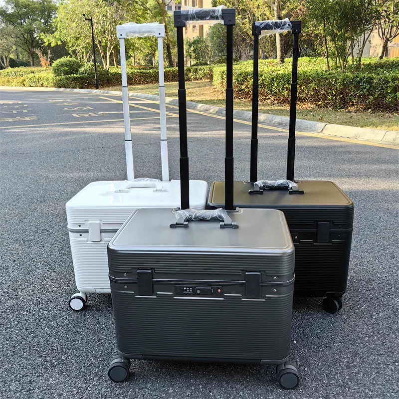 New Captain's Travel Case Flip up Small Aluminum Frame Photography Trolley 18 inch Horizontal 22 inch Luggage