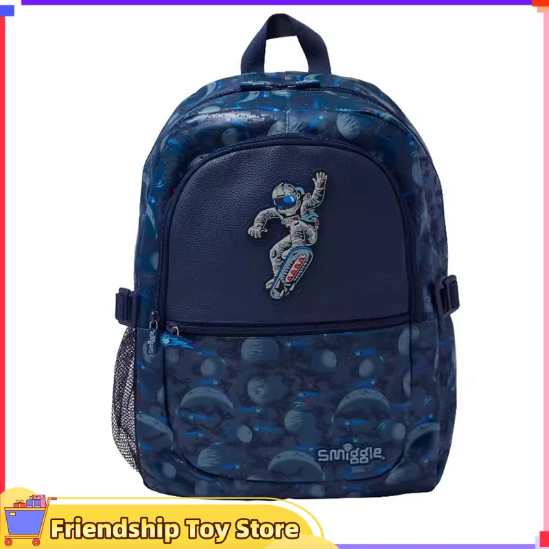 Genuine Australia Smiggle Elementary School Children'S Backpack Schoolbag Boy Blue Astronaut Large Capacity Cartoon Shaped Bag