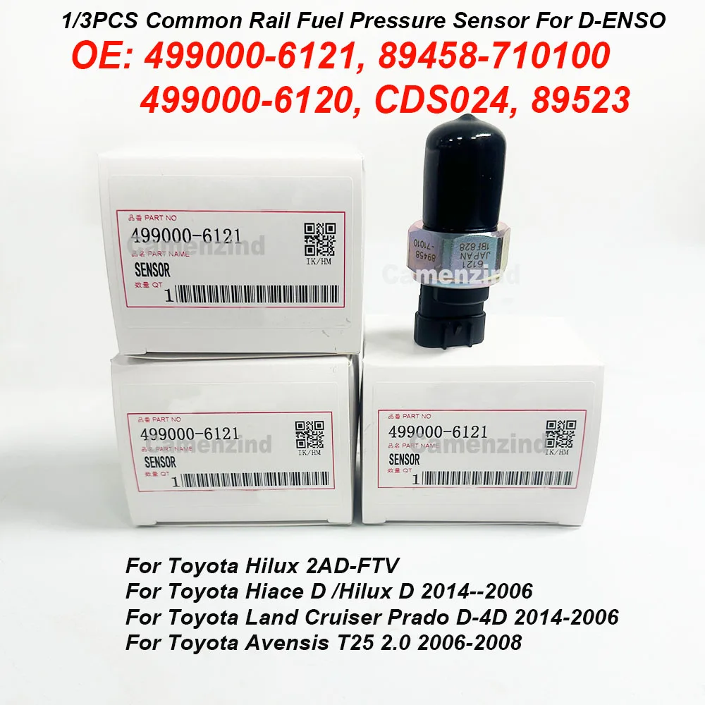 

1/3 шт. 499000-6121 89458-71010 Датчик давления топлива Common Rail DENSO 499000-6120 4990006121 для Toyota Avensis Estate 2003-