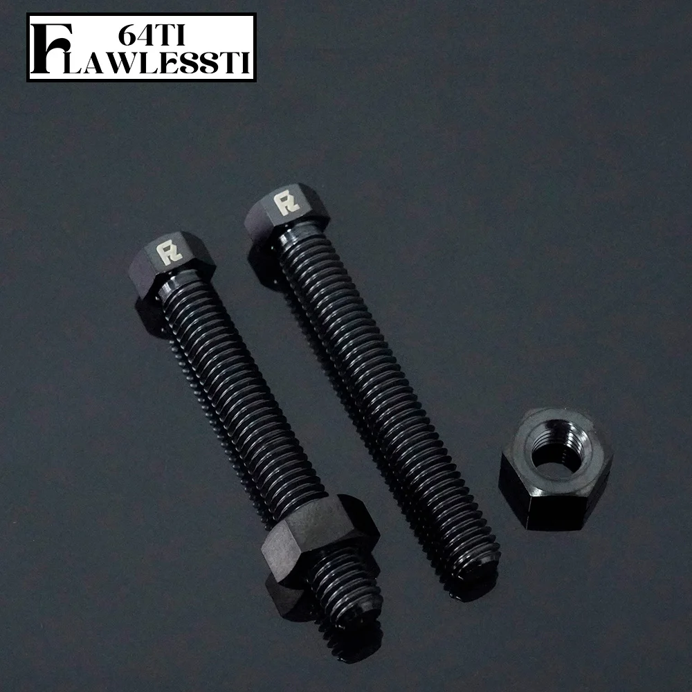 FLAWLESSTI M8x45-60 M10x50x1.25 Pitch Gr5 Titanium Bolt Chain Adjust Bolt For Yamaha Tmax 560 Honda CBR650R X-ADV 750 CBR1000RR