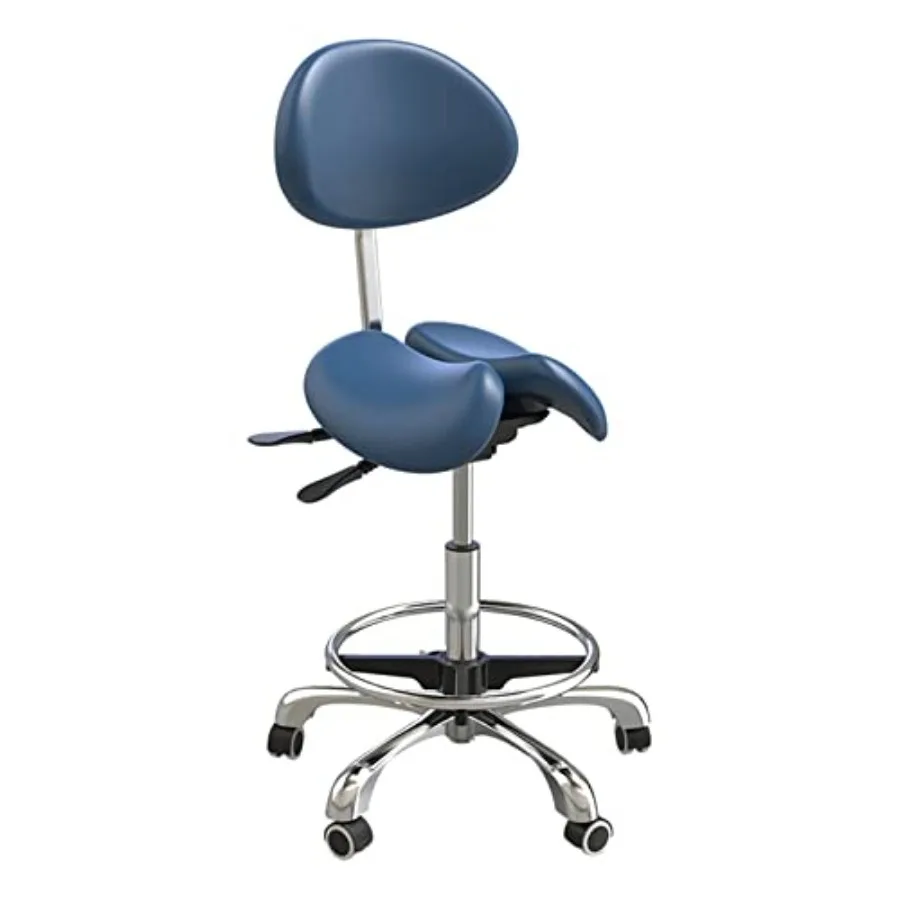

Ergonomic Split Seat Backrest Saddle Stool Adjustable Saddle Stool Split Style Saddle Seat Chair for Hospital Laboratory Office