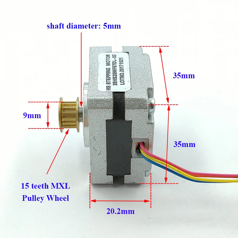 NEMA14 Stepper Motor 1.8 Degree 2‑Phase 4‑Wire  3D Printer CNC Robot Engraving Machine