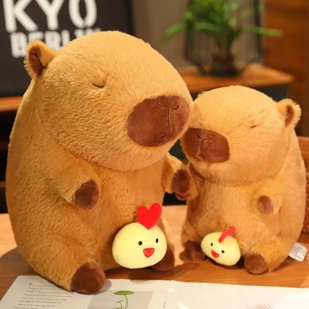 

Chicken Chick Capybara Plush Toy Animal Simulation Stretchable Capybara Doll Soft Cartoon Capybara Anime Fluffty Toy Home Decor