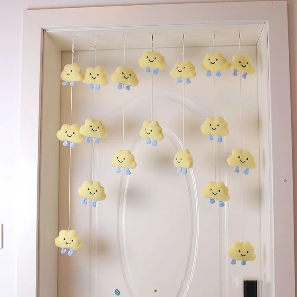 

7 Articles Cloud Mass Door Curtain Cute 18 Pieces Door Hanging Curtain Easy Use Plush Cloud Mass Tassel Curtain Beauty