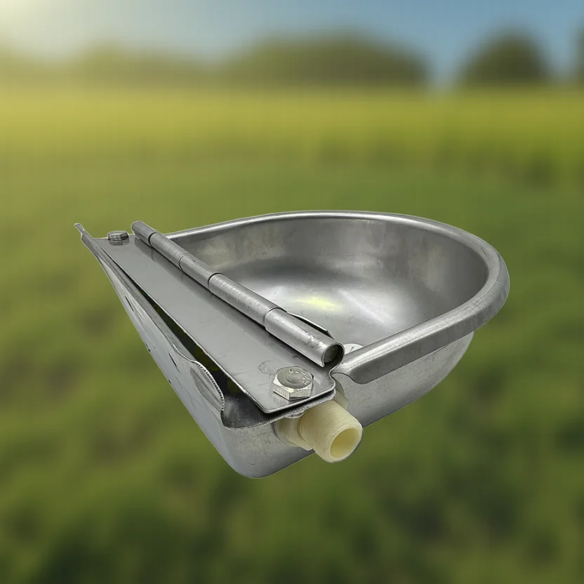 304 Stainless Steel With Drain Hole Drink Automatic Float Farming Trough Horse Cow Water Bowl Supplies Sheep Dog Pet Goat Cattle