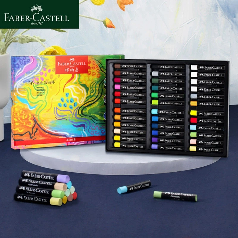 FABER-CASTELL 전문 헤비 오일 파스텔 드로잉 세트 – 초보자 및 미술 학생을 위한 36색 학교 문구용 FABER-CASTELL 전문 헤비 오일 파스텔 드로잉 세트 – 초보자 및 미술 학생을 위한 36색 학교 문구용