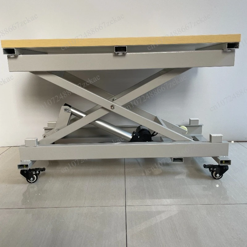 Wheeled mobile scissor lift table, household and industrial remote control lift bracket