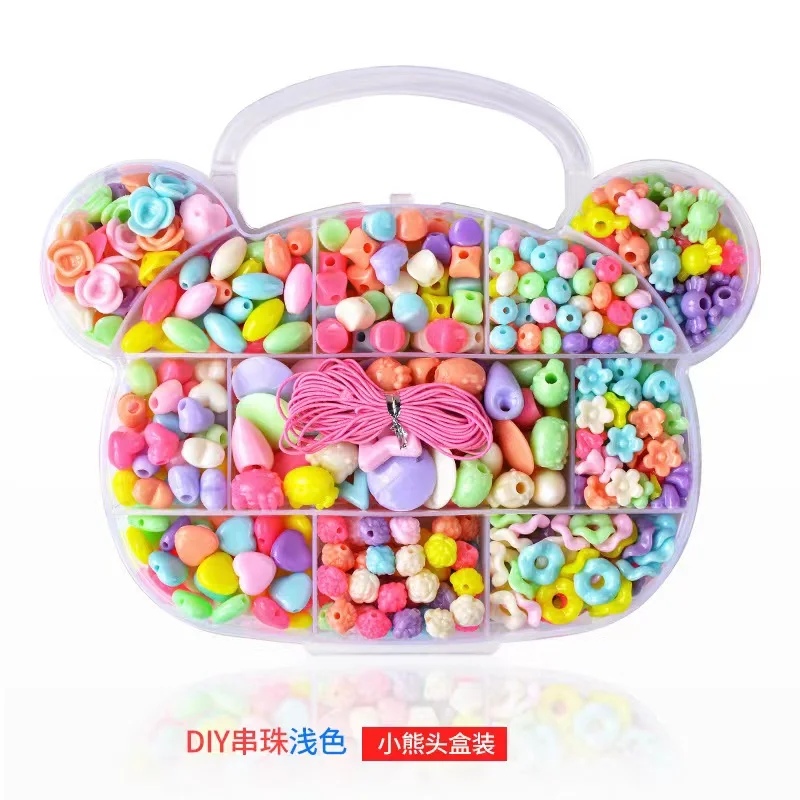 Handmade DIY children beading, acrylic beads amblyopia correction beading, educational toys girl bracelet