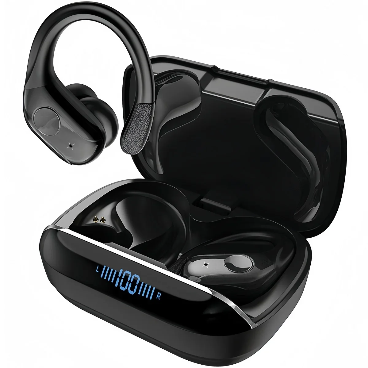 

Sport Wireless Bluetooth Earbuds with Earhooks,IP7 Waterproof,Hi-Fi Stereo Sound for Running Gym,Wireless Headphones w/Deep Bass