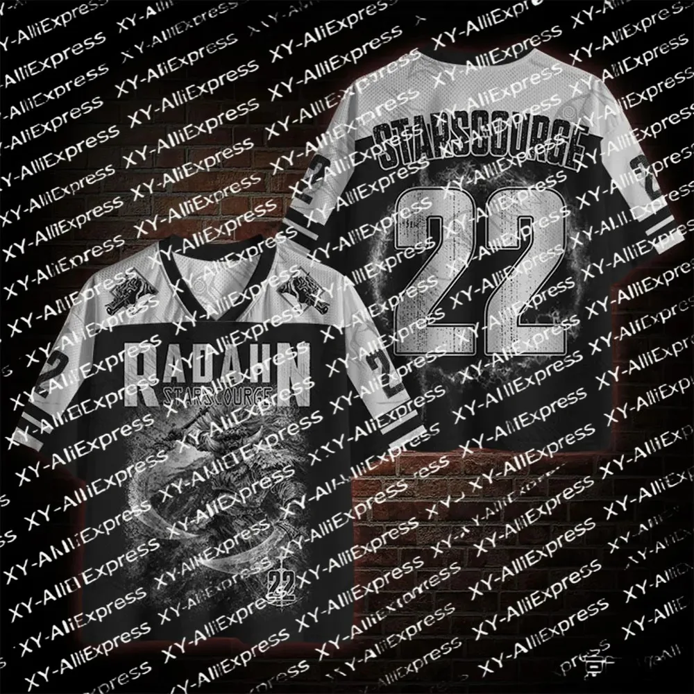 Men Dark Warrior Graphic Mesh Jersey, Vintage Giant Warrior Art Print, Lightweight Mesh Jersey for Urban Street Style