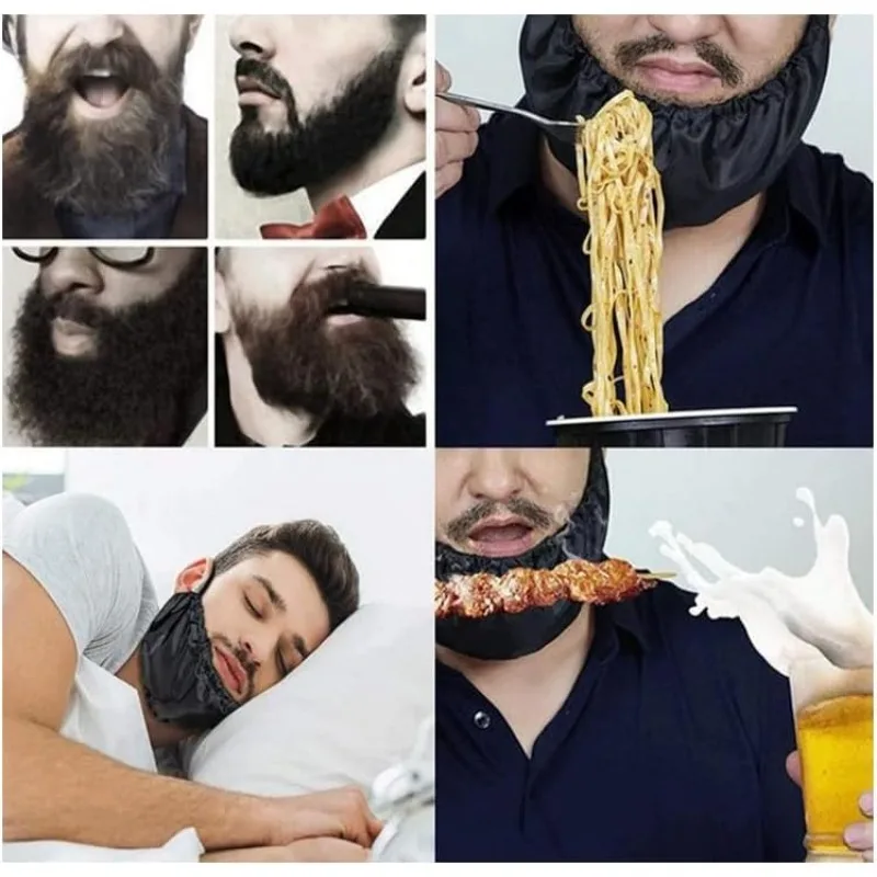 باندانا تشكيل اللحية للرجال قابلة للتعديل، غطاء وجه مقاوم للماء، أداة تصفيف عمامة، مجموعة أساسية لصالونات الحلاقة