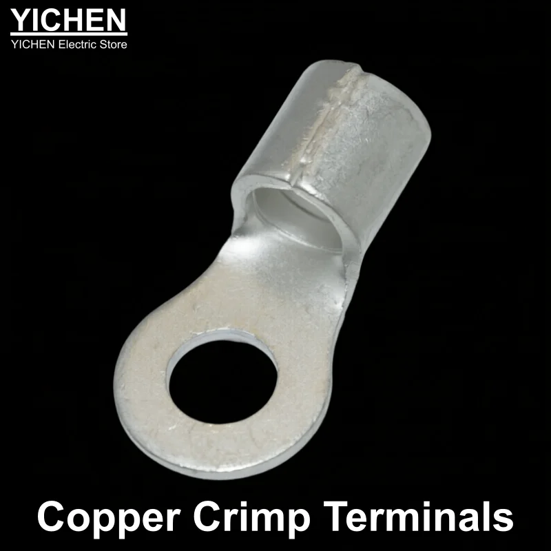 Wholesale Non-Insulated Ring Crimp Terminals Electrical Wire Connector Tin-Plated Copper Cold Cable Lugs Spade Solderless RNB