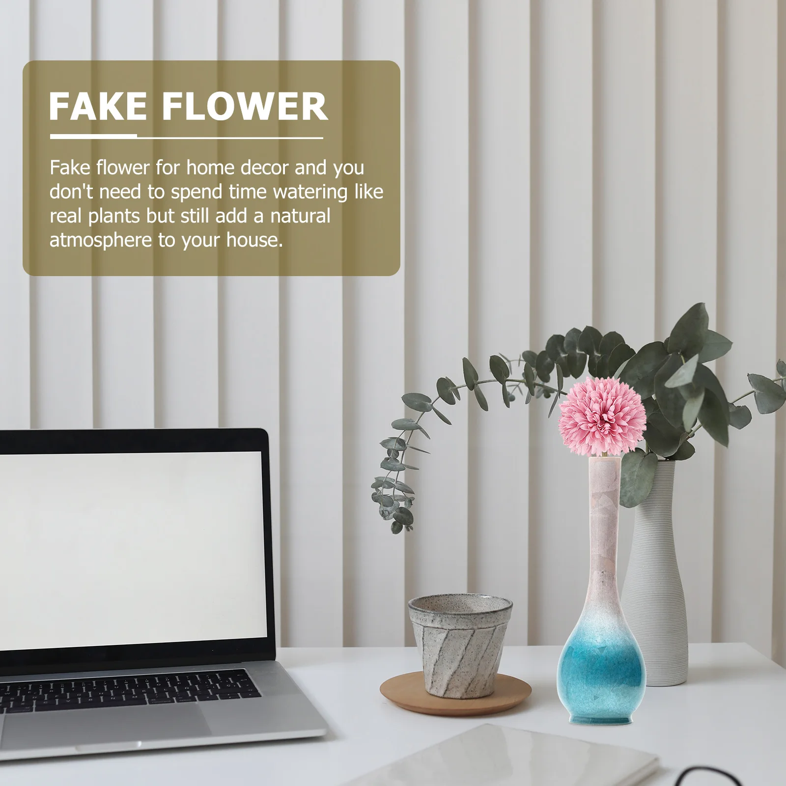 

8pcs Simulation Wedding Flower Flower Wedding Decor Faux Bridal Bouquet Plastic Home Party Chrysanthemum Bouquet Vases