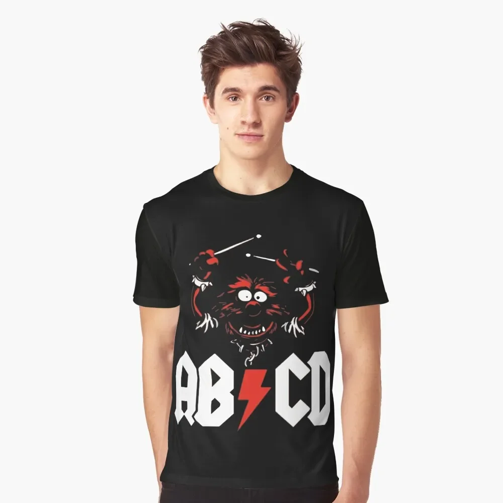 Animal Drummer - ABCD Graphic T-Shirt Anime Graphic For Men Clothing Women Short Sleeve Tees Vintage High Quality 100%Cotton