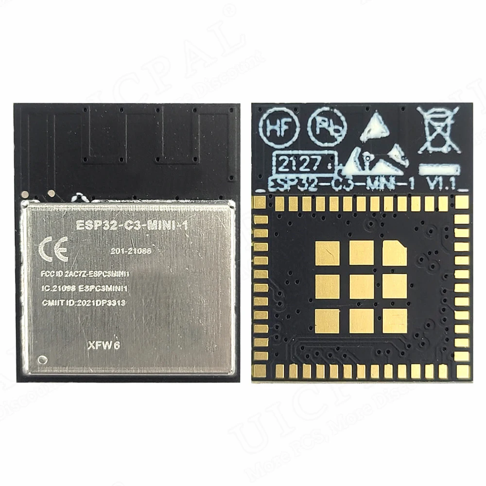 ESP32-C3-MINI-1 2.4G Wifi BT BLE5.0 Module for Smart Home Internet of Things N4 4MB Flash 85°C ESP32 C3