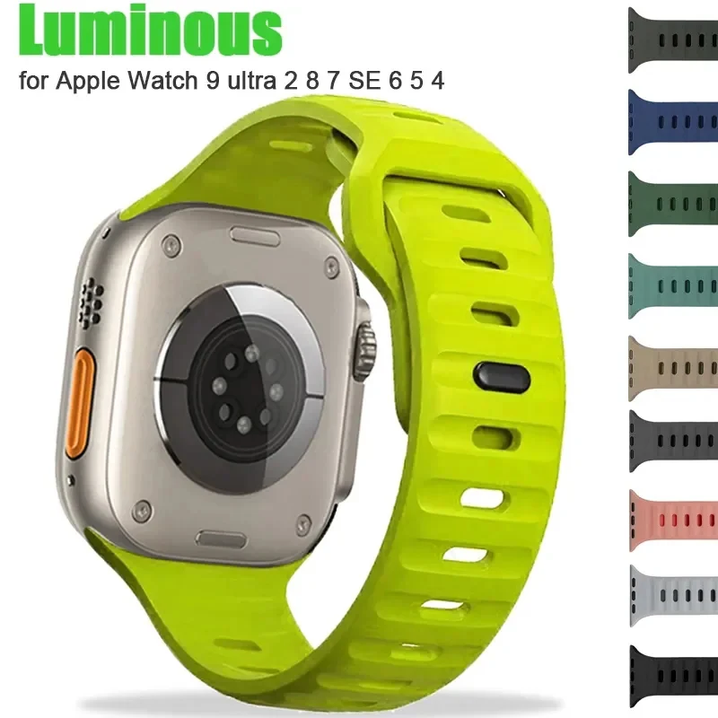 Soft Silicone Strap For Apple Watch Band S10 49mm 44mm 45mm 42mm 41mm 42mm Sport Watch Band iWatch Serise 5 6 7 8 9 Bracelet image 6