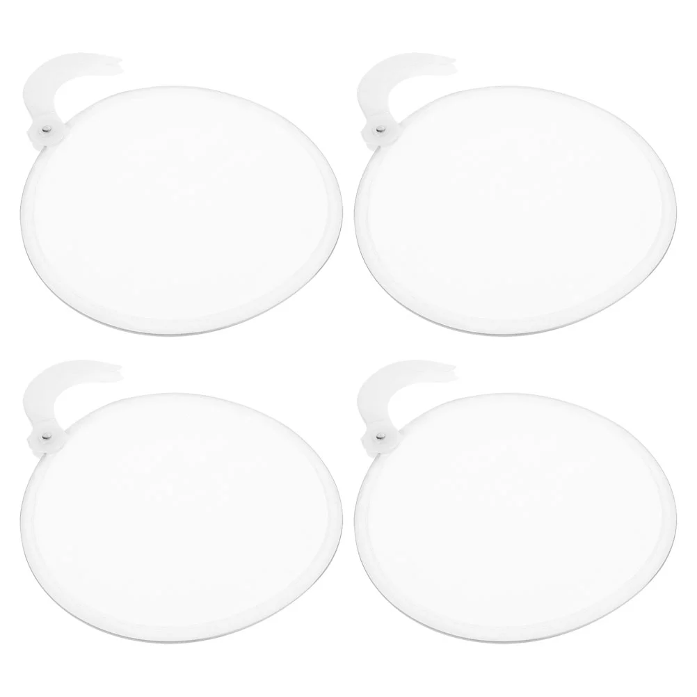 

White Round Foldable Fan Folding Retro Decor Circular Handheld Japanese-style Plastic Miss