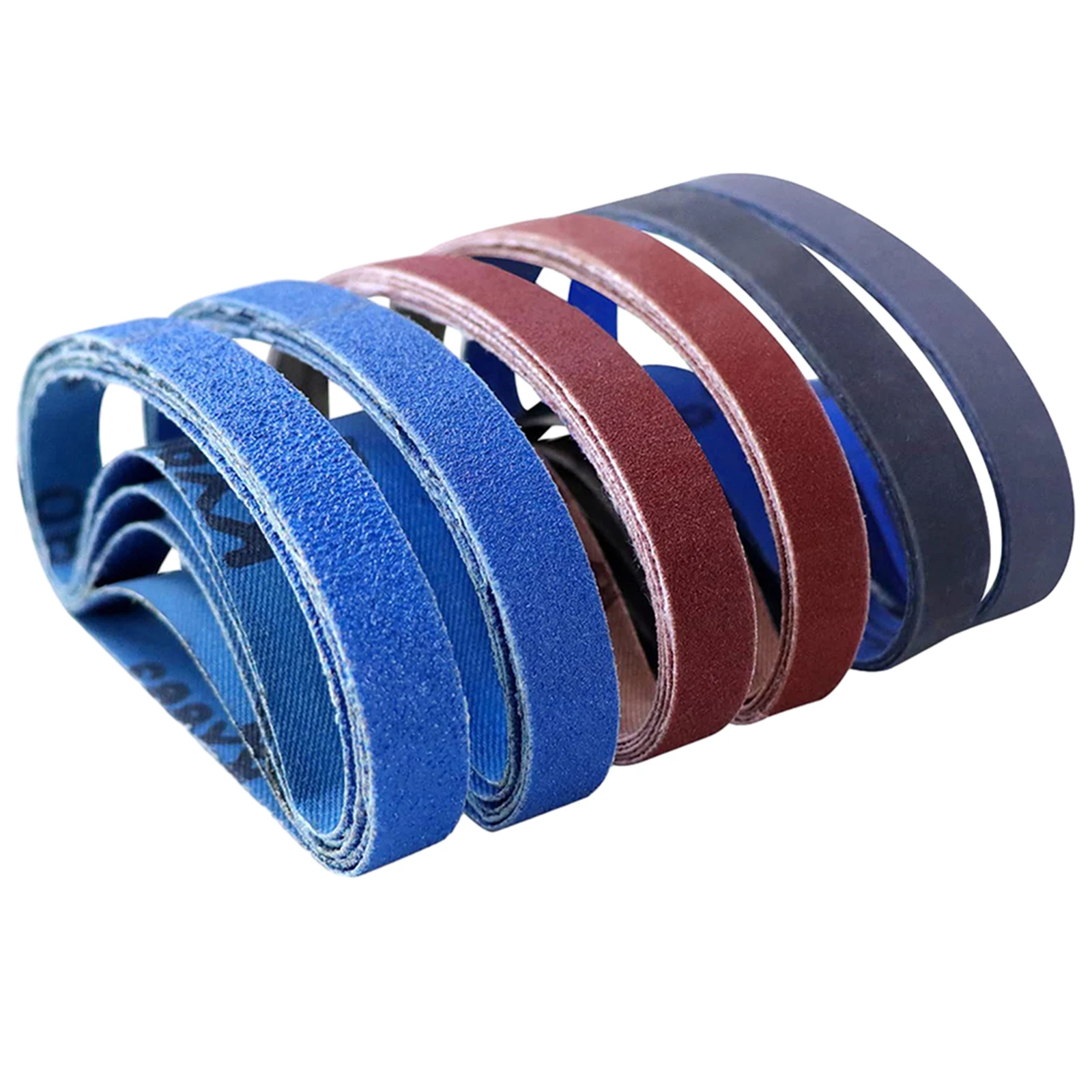 

30pcs Sanding Belts Sharpener Replacement Abrasive Belt Kit Flat Seam Grinding Belt Kit For Metal Wood Sharpening Polishing