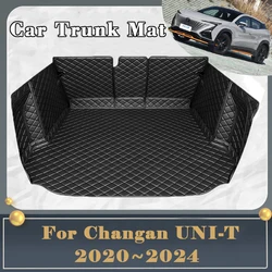 Car Trunk Mat For Changan UNI-T UNIT UNI T 2020~2024 Dirt-resistant Fully Trunk Mat Luxury Rear Cargo Tray Car Accessories 2023