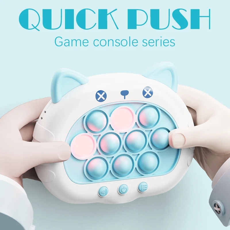 1pc Quick Push Up Game Light Up Fast Push Puzzle Game Console For Kids - Fun Electronic Game