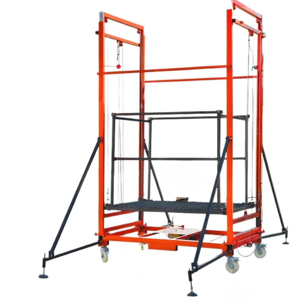 

New foldable remote controlled hydraulic lifting electric scaffold
