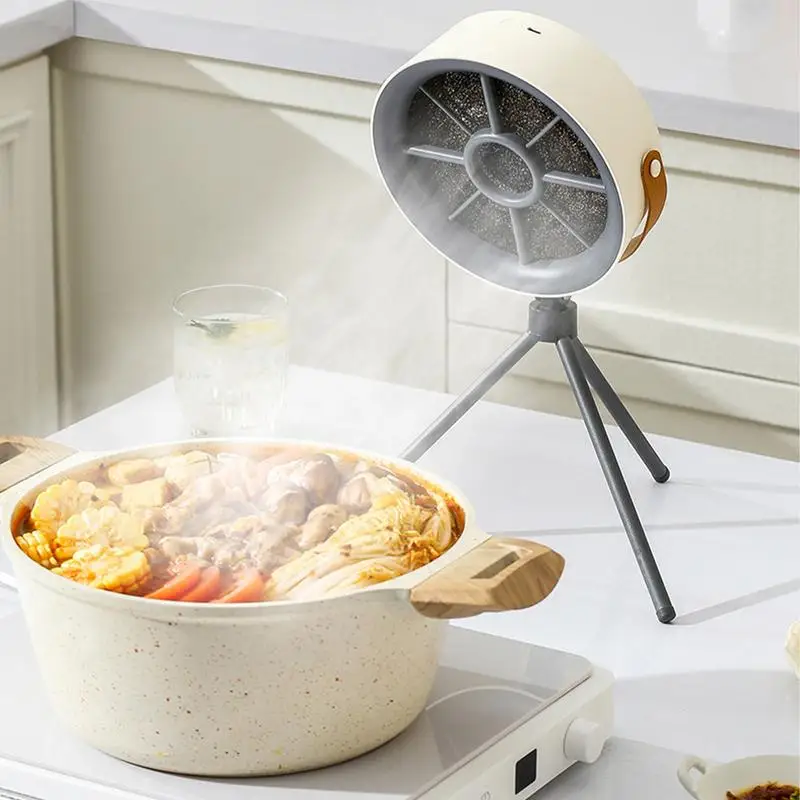 Cappa da cucina portatile da tavolo Ventilatore di scarico staccabile Cappa da cucina USB Filtro dell'aria a basso rumore con 3 velocità Forniture da cucina