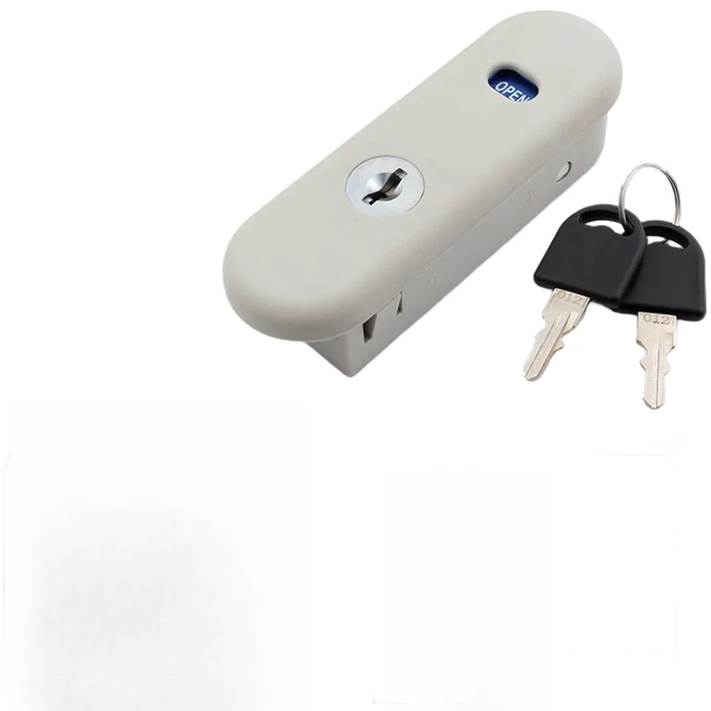 Door Lock for Sliding For File Cabinets ABS Construction Zinc Alloy Core Red Blue Visual Switch Indicator Black Silver