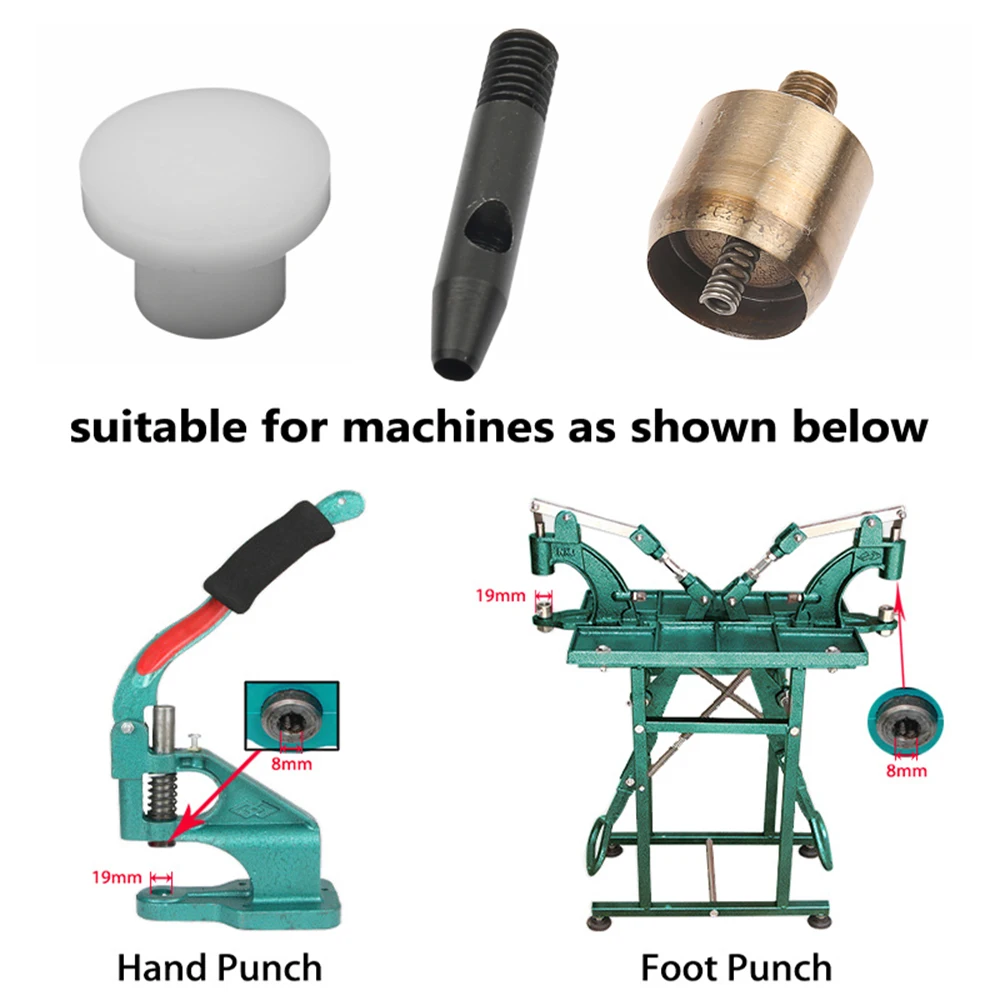 Matrices d\'œillets et œillets pour poinçonnage à la main, moule de presse pour tissu épais, artisanat du cuir, accessoires de couture, 5-40mm