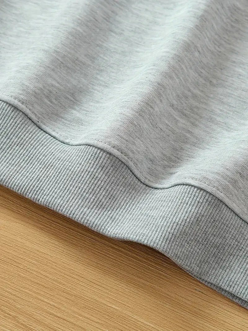 Women's autumn and winter loose casual explosive head girl prayer print thick long sleeved round neck pullover sweater