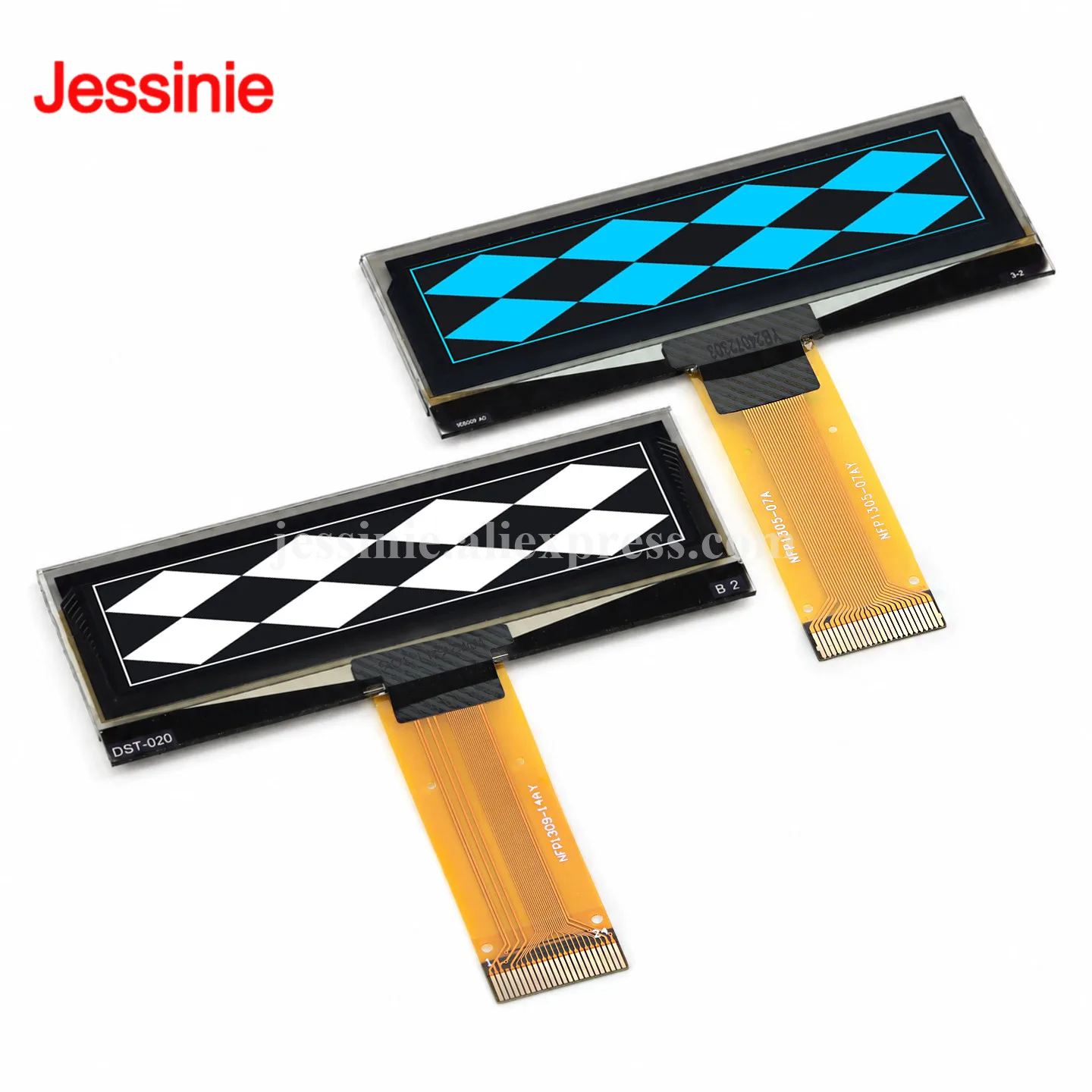 2.23 inch OLED LCD Bare Screen Display Module 2.23' White/Blue Color SSD1309 Driver Serial Port 128*32 128x32 24Pin Spliced Type