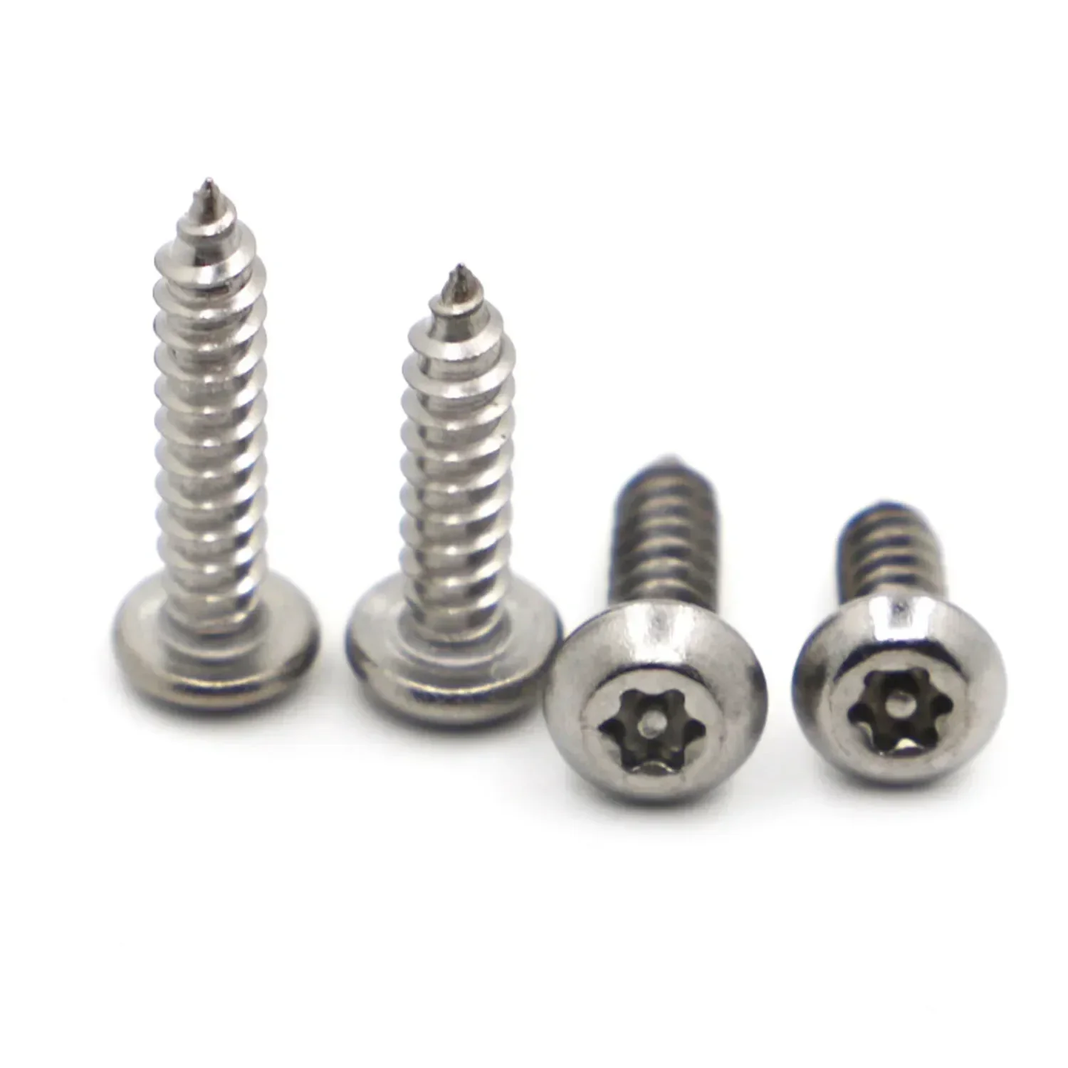 M2.9 M3.5 M3.9 M4.2 M4.8 304 Roestvrij Stalen Pin Zes Bloemblaadje Torx Pan Hoofd Anti-diefstal Veiligheid Zelftappende houtschroef