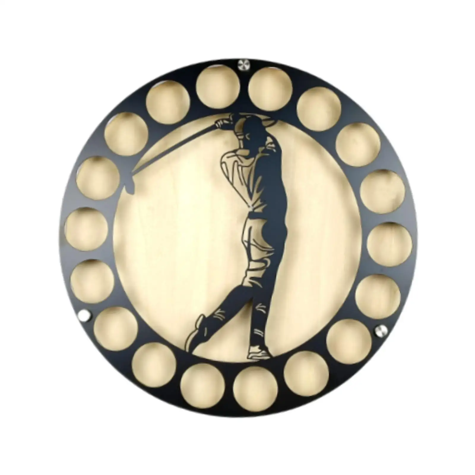 Golf Ball Display Holder Golfer Gift Metal Silhouette for Storing Autographed Balls Wall Art Golf Accessory Ball Collection Case