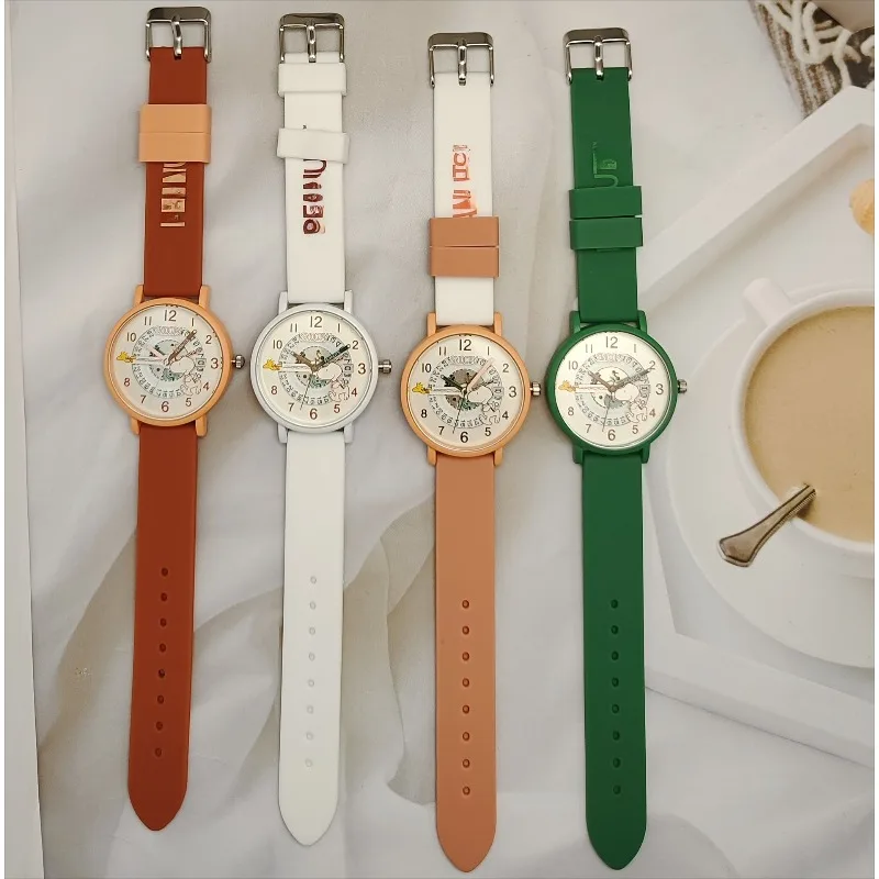 Snoopys Watches Cartoon Boys Girls Silicone Strap Wristwatch Fashion Student Quartz Watch Clock Birthday Gifts