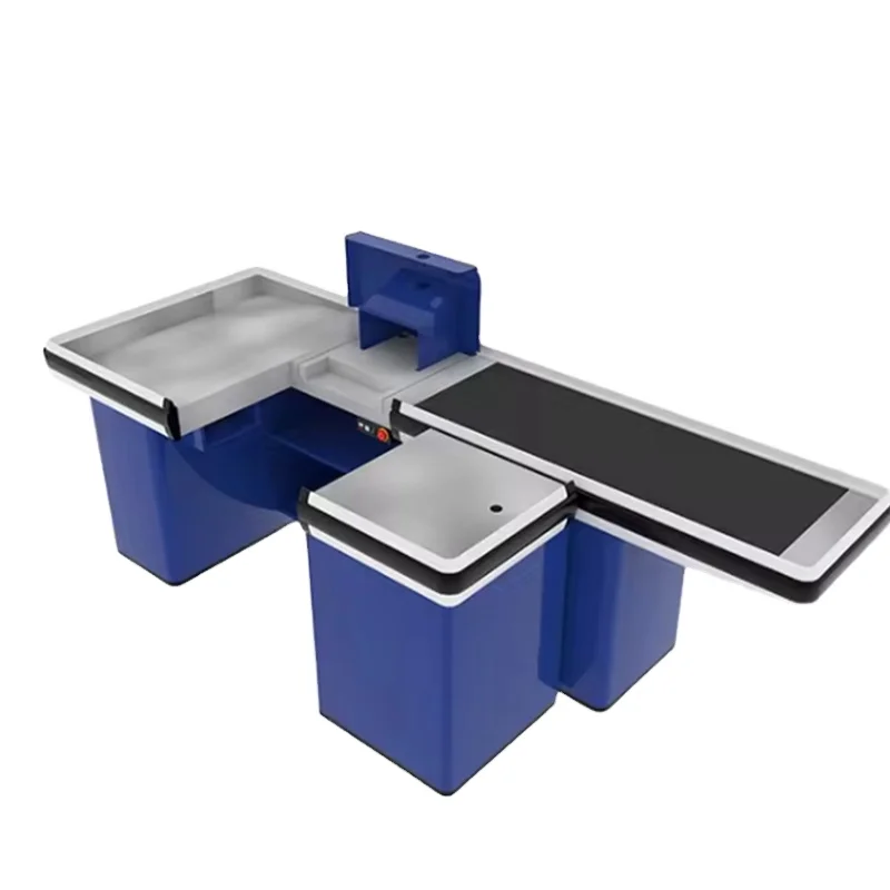Newest Sale Supermarket Cashier Table Grocery Table Supermarket Checkout Counter For Sale
