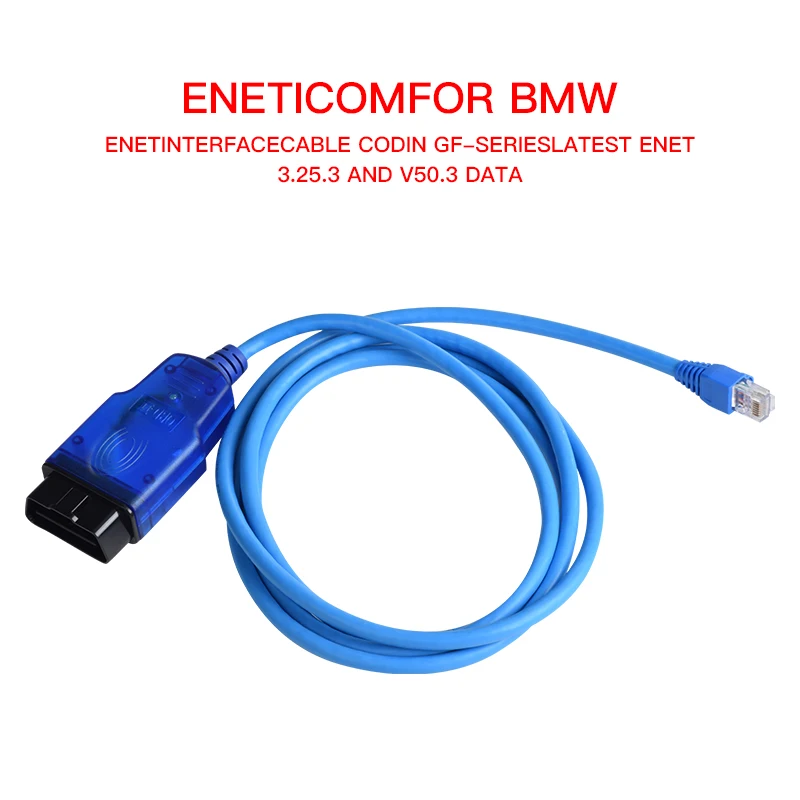 Quality ENET cable for Car BMW FG-series Coding Diagnostic Cable ICOM OBD2  Ethernet to Data OBDII Coding Hidden Data Tool