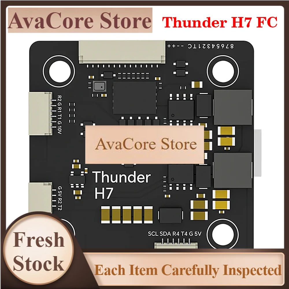 AvaCoreIFlight Thunder H7 Flight Controller ICM42688P Barometer Blackbox 512MB BEC 5V 1.5A/ 10V 1.5A 30.5mm/4mm for RC FPV Racin