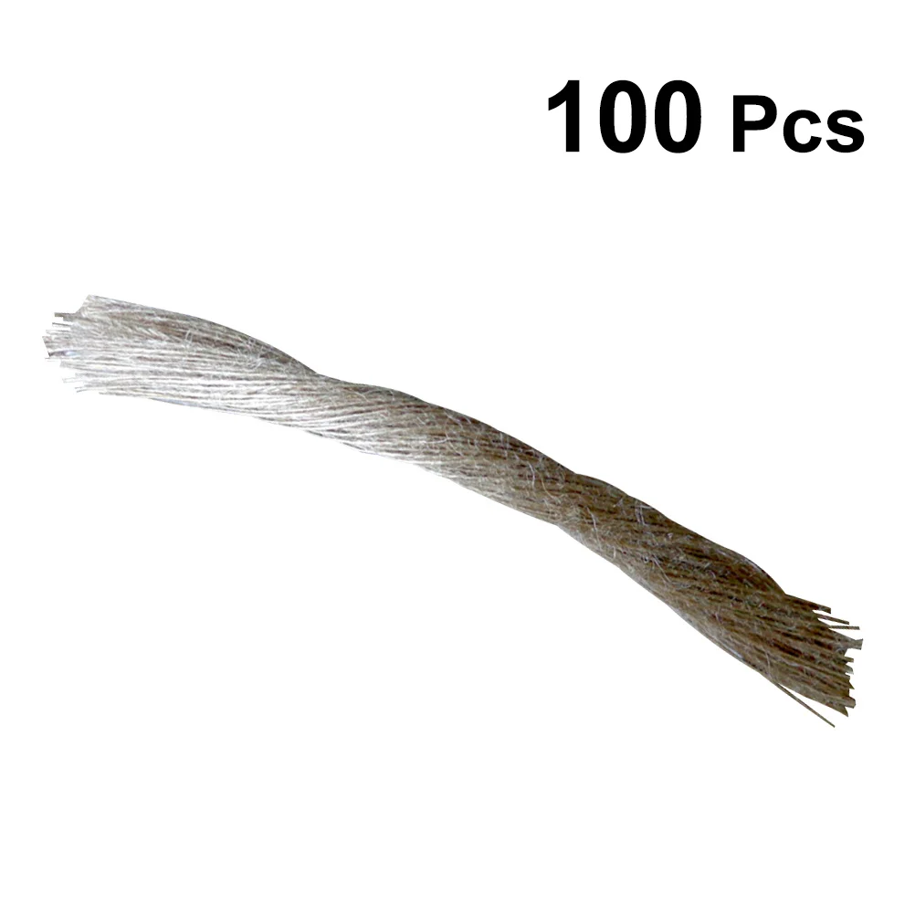 

100pcs 25Cm Diy Jute Rope Natural Vintage Cord For Craft Tag Hanging Gift Wrapping Decoration Fine Hemp String Multipurpose