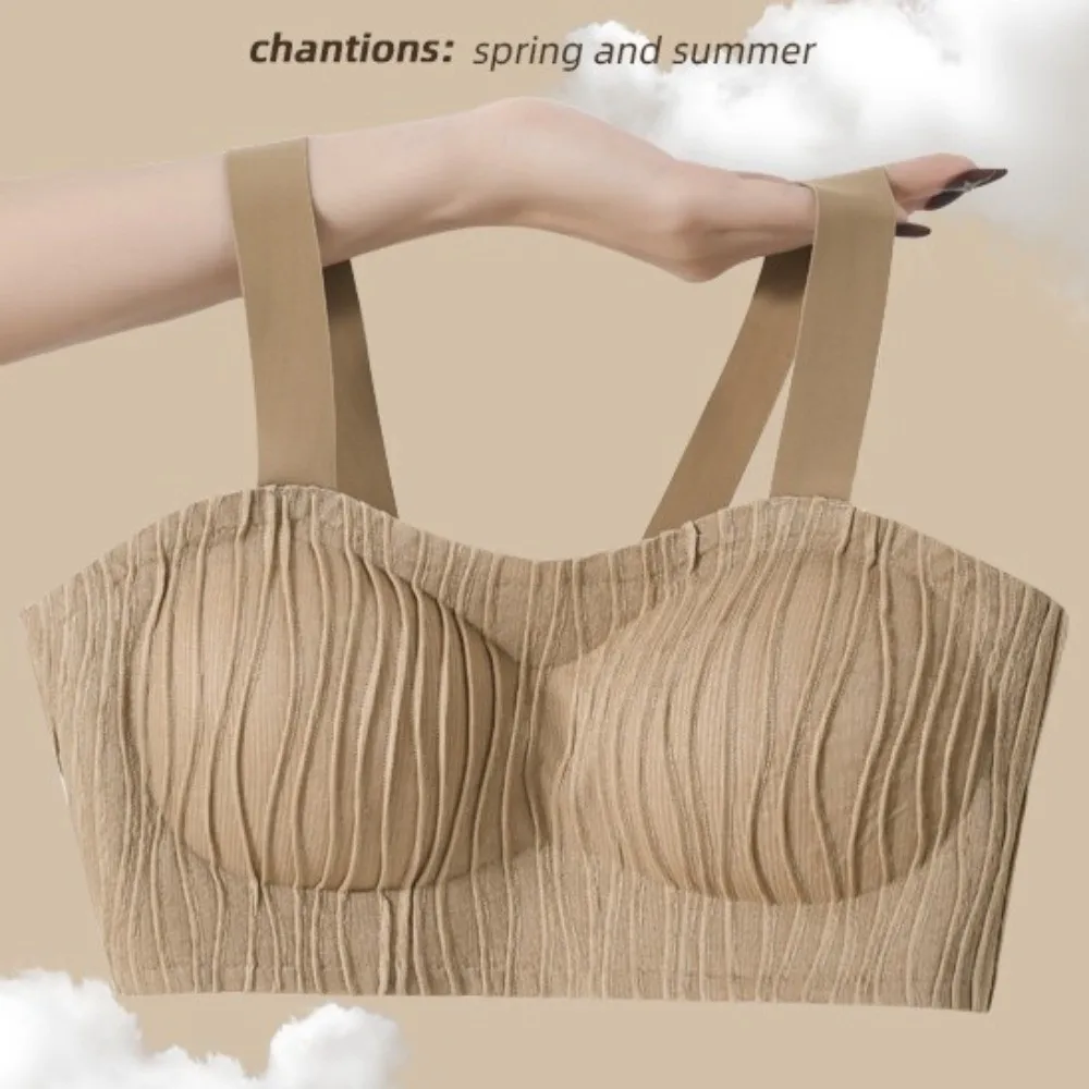 Golfvorm Draadloze Diepe V-bh Schokbestendig Nauwsluitende Beha voor Dames Lingerie Traceless Push Up Ondergoed Sport