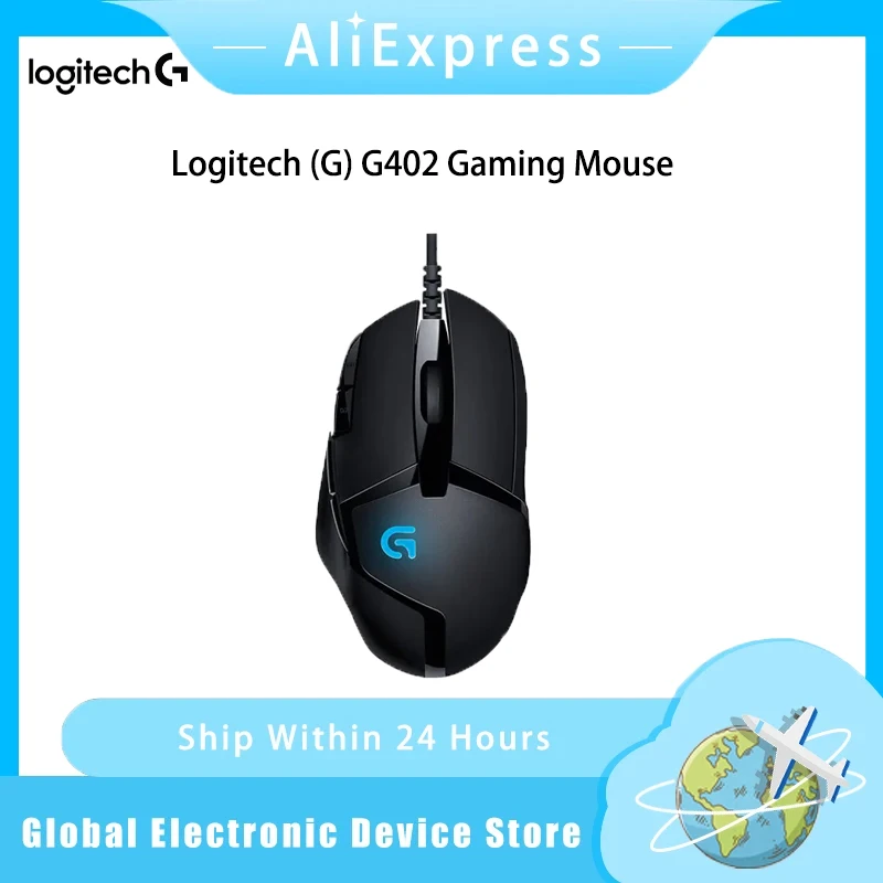 

Игровая мышь Logitech (G) G402, киберспортивная механическая игровая проводная мышь с отслеживанием FPS, игровая мышь для программирования макросов, оригинальная