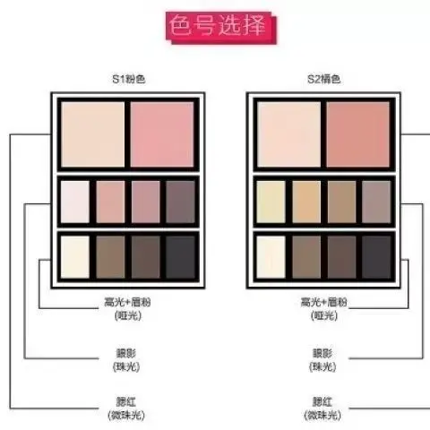 Ombretto pieghevole Scatola per trucco contorno Sopracciglio opaco Polvere Fine Shimmer Evidenziatore Blush 10 colori per charmare la tua tavolozza