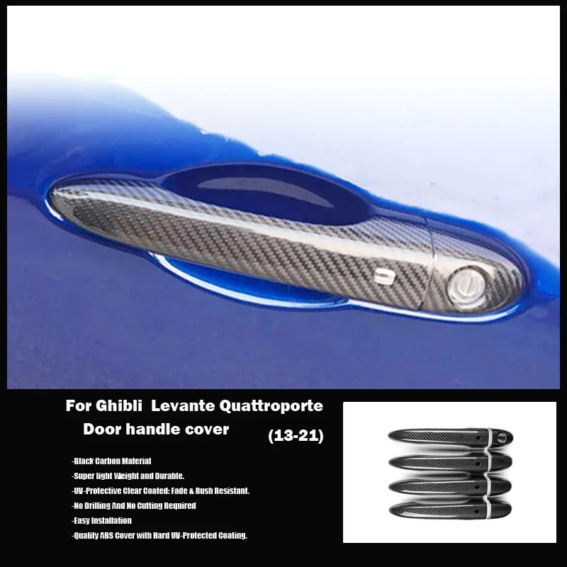 Dry Carbon fiber Outer door handle Cover Car accessories For Maserati Ghibli Levant quattroporte